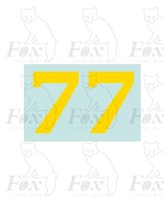(27mm high) Yellow - 1 pair number 7