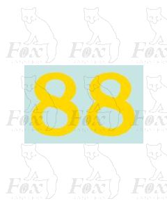 (32mm high) Yellow - 1 pair number 8
