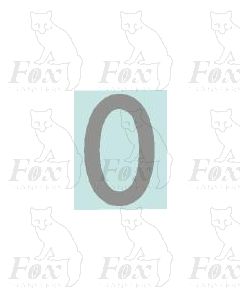 (19mm high) Silver - 1 x number 0