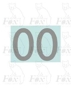 (27mm high) Silver - 1 pair number 0