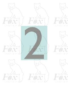 (9.5mm high) Silver - 1 x number 2