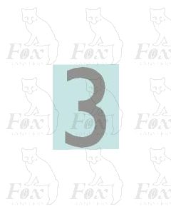 (9.5mm high) Silver - 1 x number 3