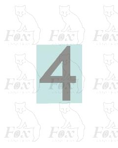(27mm high) Silver - 1 x number 4