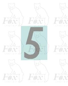 (19mm high) Silver - 1 x number 5