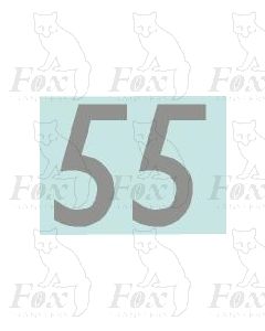 (38.5mm high) Silver - 1 pair number 5