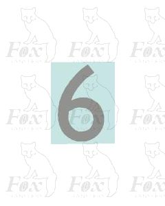 (27mm high) Silver - 1 x number 6