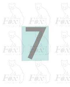 (27mm high) Silver - 1 x number 7