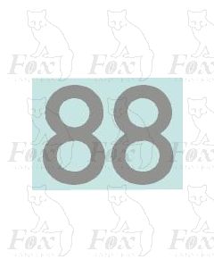 (38.5mm high) Silver - 1 pair number 8