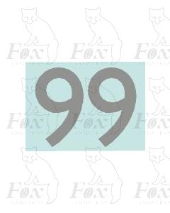 (27mm high) Silver - 1 pair number 9