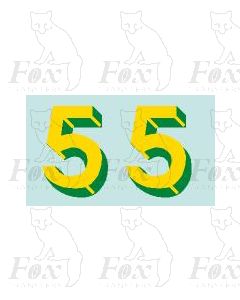 SR - Bulleid Sunshine Numerals for Locos/Tenders