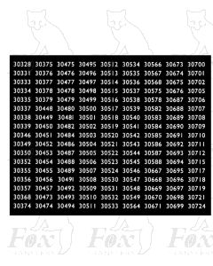 Southern Region Smokebox Numbersets  30328-30724