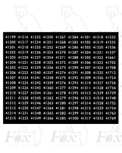 Midland Region Smokebox Numbersets  41199-41769