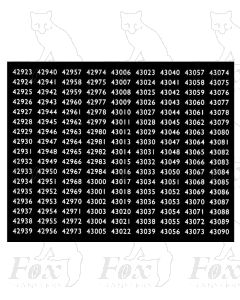 Midland Region Smokebox Numbersets 42923-43090 (BR Mogul Ivatt)