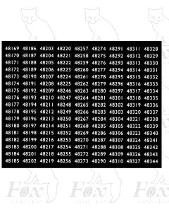 Midland Region Smokebox Numbersets  48169-48344