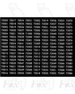 BR Standard Smokebox Numbersets  70000-73086