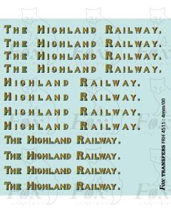 HR HIGHLAND RAILWAY PACK 1