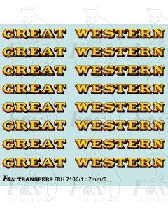 GW Locomotive Lettering yellow/red