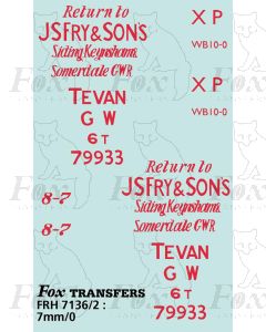 GWR J S Fry & Sons