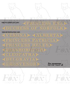 Pullman Namesets