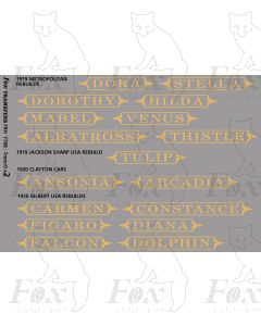 Pullman Namesets