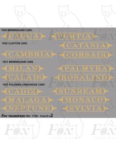 Pullman Namesets