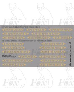Pullman Namesets