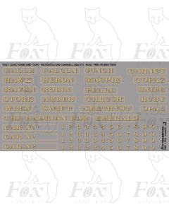 Pullman Namesets