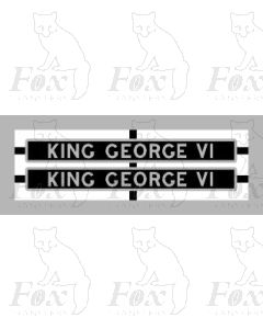 6244 KING GEORGE VI (for Streamlined locosl)