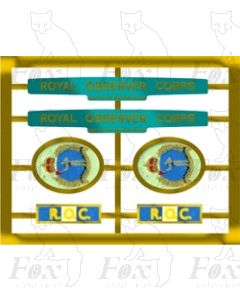 34050 ROYAL OBSERVER CORPS includes service ribbons