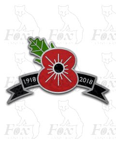 Headboard - POPPY - 1918-2018 ribbon