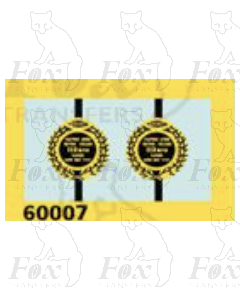 60007 SIR NIGEL GRESLEY (plaques only)