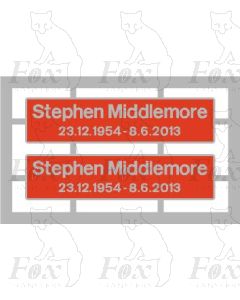 37402 Stephen Middlemore 23.12.1954 – 8.6.2013