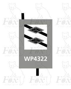 North British worksplates (diamond shape) - STAINLESS STEEL