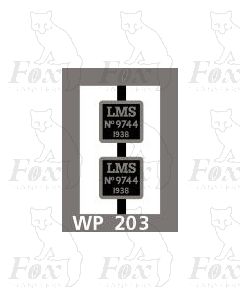 LMS Tender plates 1938
