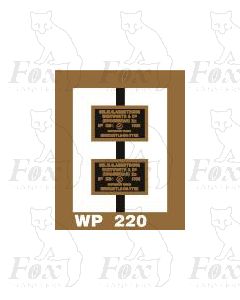 Works, Tender and Ancillary Plates - SIR. W. G. ARMSTRONG WHITWORTH & CO (ENGINEERS) LTD -  anti-tarnish treated brass