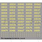 Cabside numbersets 30021-30667 for M7 Class