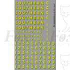 SR Bulleid Sunshine Lettering/Numbering 1941-1948