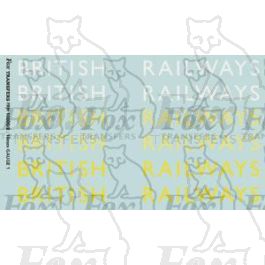 Original LNER style British Railways Lettering (8 inch)