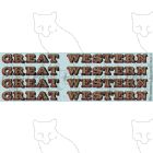 Great Western Locomotive Tender Lettering gold-red-black