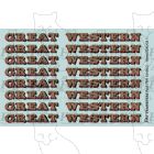 Great Western Locomotive Tender Lettering gold-red-black