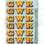 GWR Locomotive Initials yellow/red/black