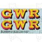 GWR Locomotive Initials yellow/red/black