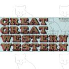 Great Western Locomotive Tender Lettering gold-red-black