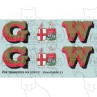 1927-1934 : G (twin shield crest) W Loco Initials gold/red