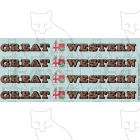 1927-1934 : GREAT (twin shield crest) WESTERN Loco Lettering gold/red