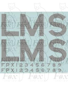 LMS lettering for Original 5 Blue Streamlined Princess Coronation Engines