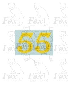 (11.25mm high) Yellow - 1 pair number 5 