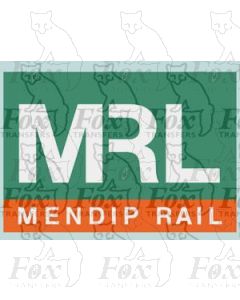 MRL Mendip Rail  - STICKER