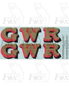 GWR Locomotive Initials gold/red/black
