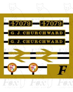 47079 G. J. CHURCHWARD (with brass crest and coloured transfers)
